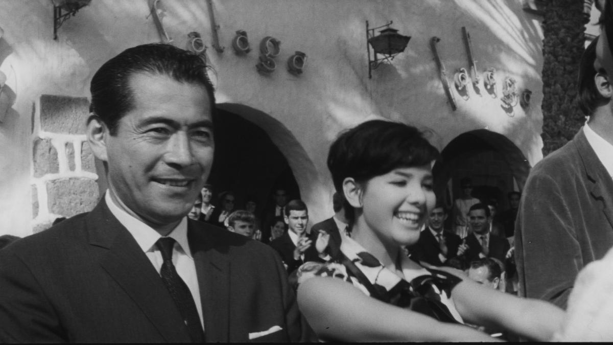 El actor Toshiro Mifune en su paso por Las Palmas de Gran Canaria