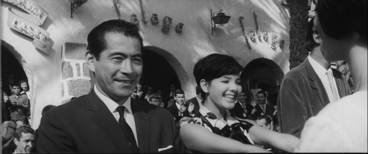 El actor Toshiro Mifune en su paso por Las Palmas de Gran Canaria