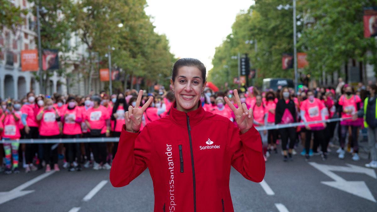 Carolina Marín participó en la Carrera de la Mujer de Madrid