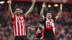 Los jugadores del Athletic Club celebran el pase a la final de la Copa del Rey