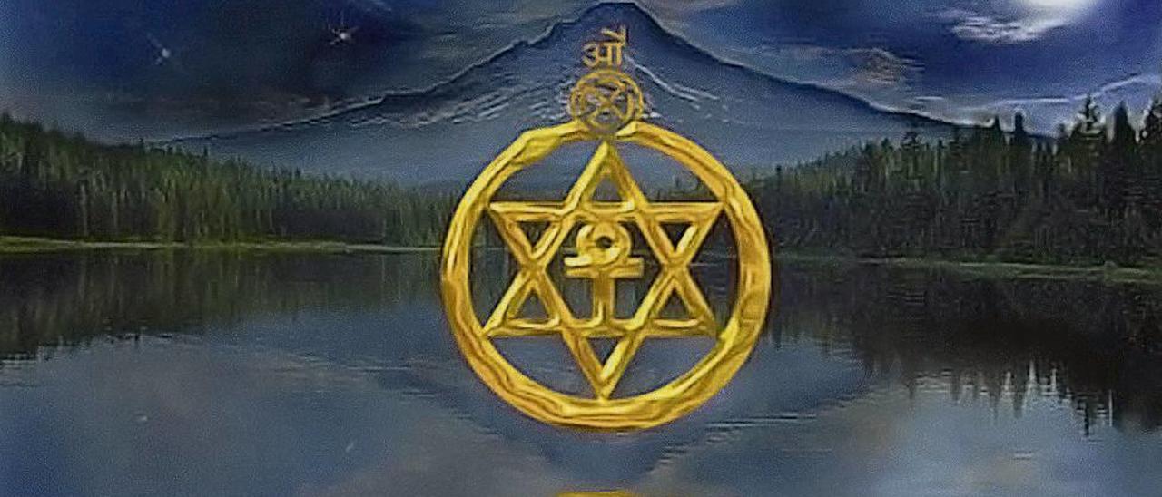 Emblema teosófico: inspiración e símbolo do desenvolvemento espiritual.