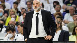 Pablo Laso, en uno de los últimos partidos del Real Madrid.