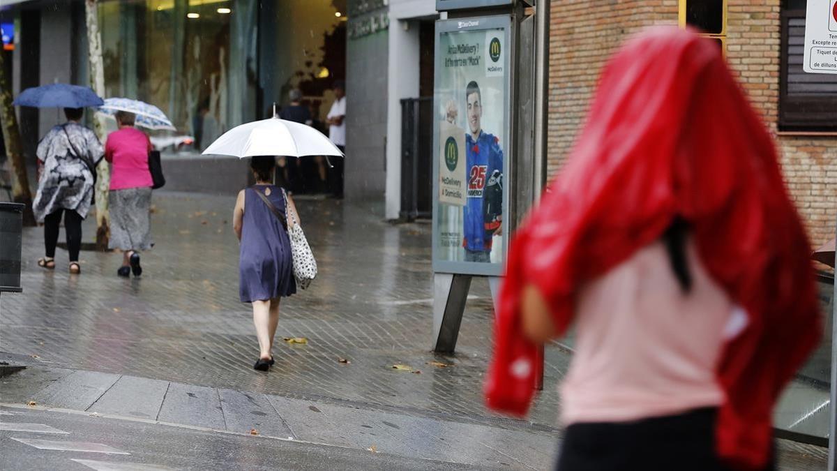 Lluvia en Barcelona