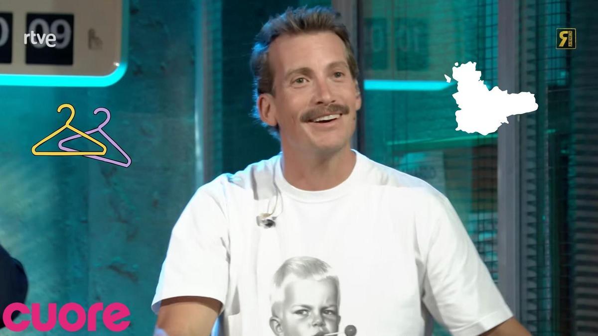 Grison, con una camiseta de la marca vallisoletana Fooga Plan, en 'La Revuelta'
