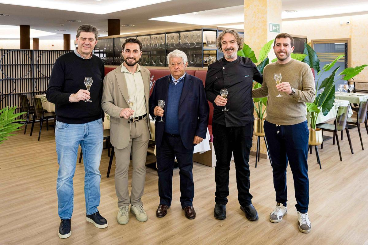 Jaume Bauzá, Joan Sansó Febrer, Bernat Febrer, Jacinto del Valle y Toni Miralles.