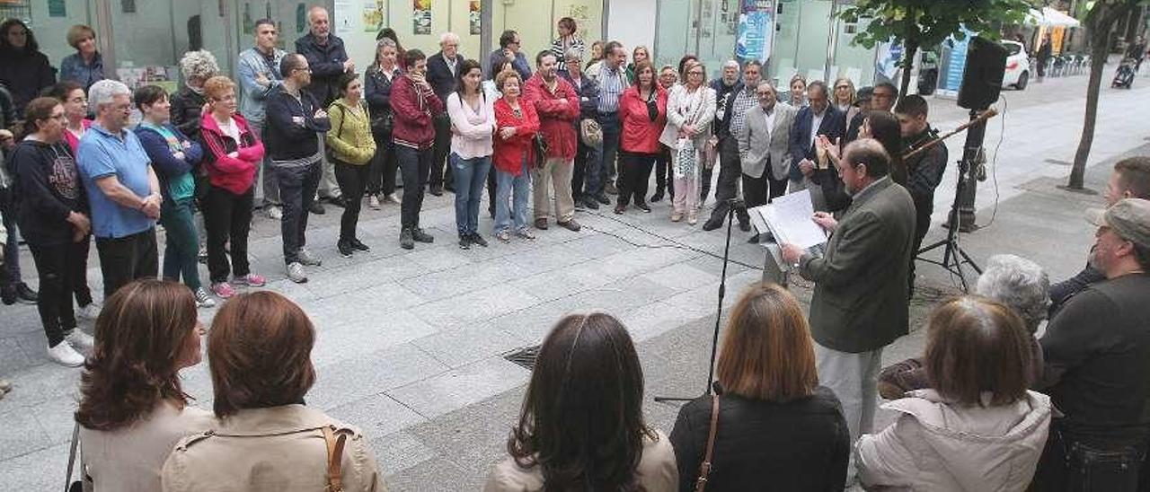 Pregón de la Feria del Libro de Ourense, a cargo de Xosé Benito Reza. // Iñaki Osorio