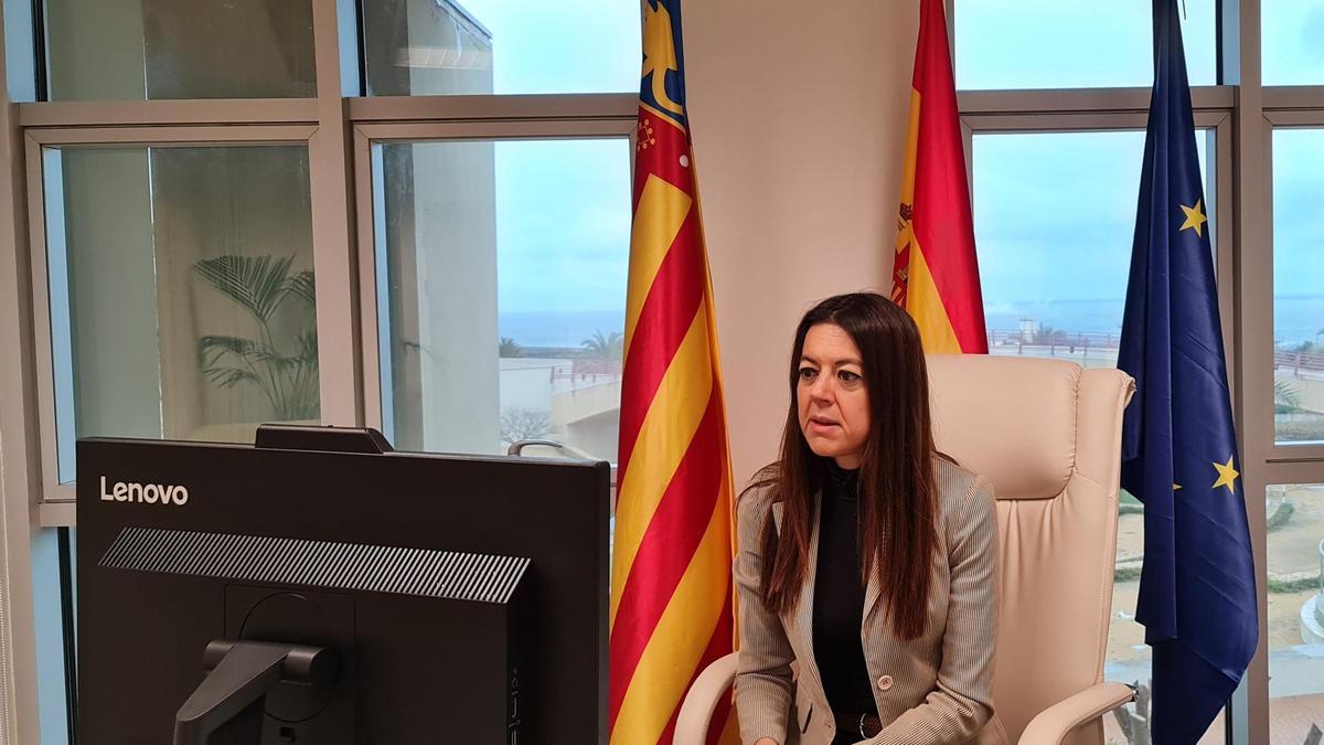 La consellera Carolina Pascual en videoconferencia con las universidades