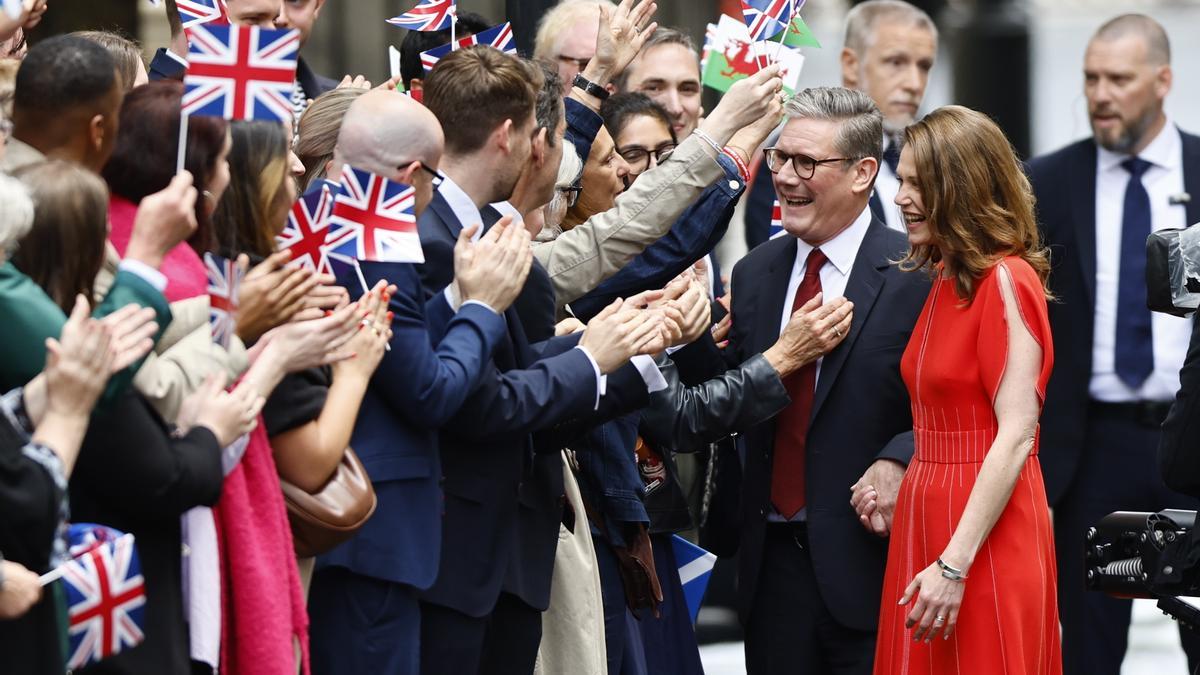 Keir Starmer y su mujer, Victoria Starmer.