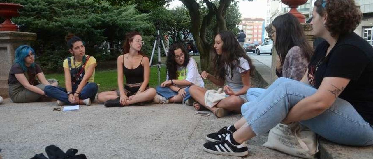 Las asociaciones juveniles en la primera asamblea por el clima. // Noé Parga