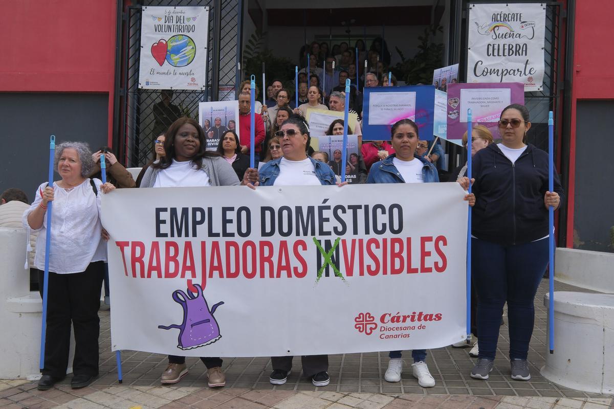 Acto de Cáritas Diocesana en Las Palmas de Gran Canaria por el Día Internacional de Trabajadoras del Hogar