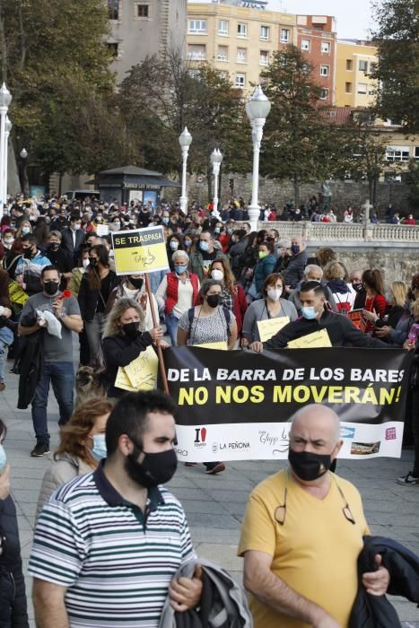 Protesta en Gijón de la hostelería local