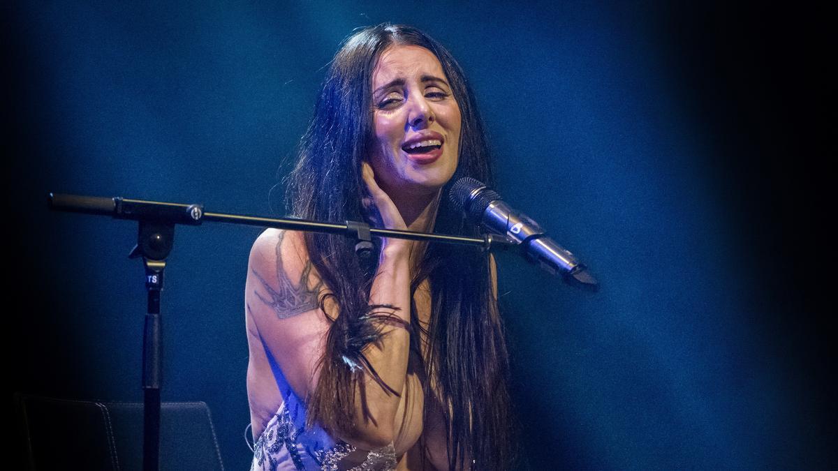 Un momento del concierto de Mala Rodríguez en la Sala Barts de Barcelona.