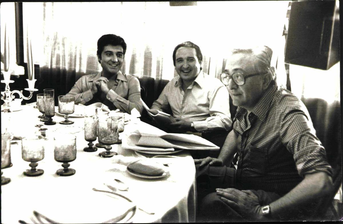 Andrés Pajares, Fernando Esteso y Mariano Ozores, en Palma, en 1979.