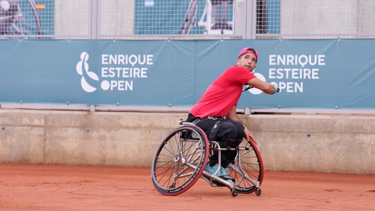Kike Siscar, en el Torneo Enrique Esteire Perla in Memoriam de tenis en silla en La Rafa Nadal Academy