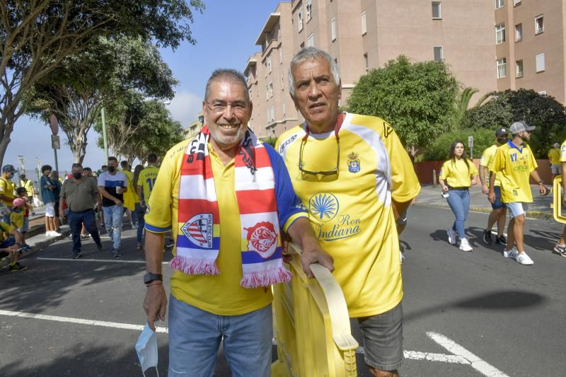 Ambiente durante el derbi en el Estadio de Gran Canaria