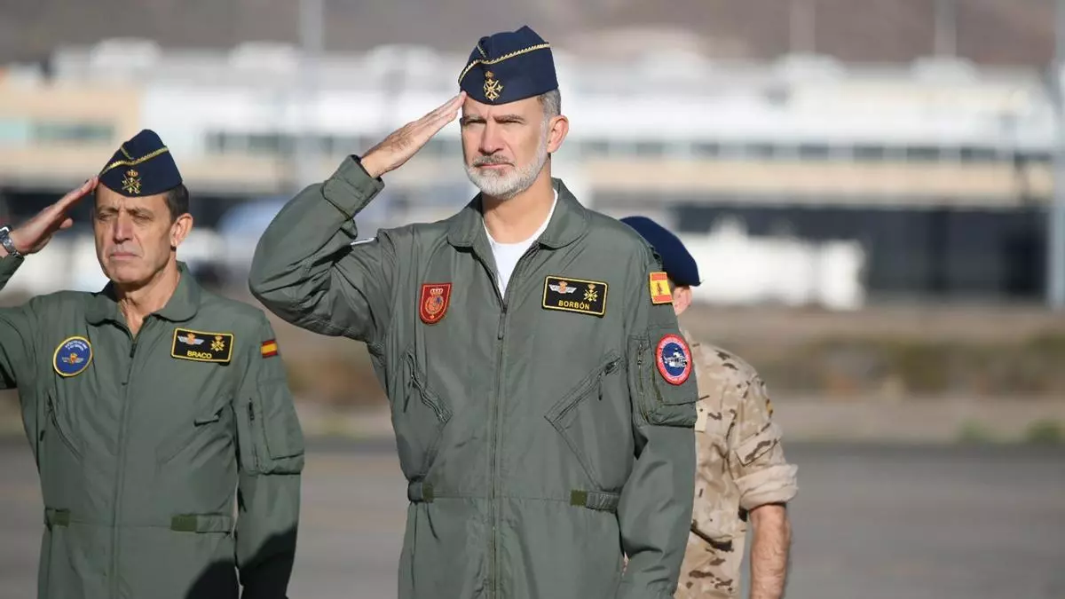 VIDEO | El rey Felipe VI asiste al Ejercicio Sirio 2024  en la base aérea de Gando, Gran Canaria