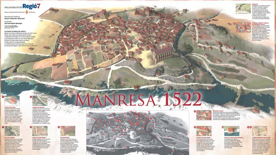 El pòster que comercialitzarà Regió7 per sis euros que recorda la Manresa del 1522