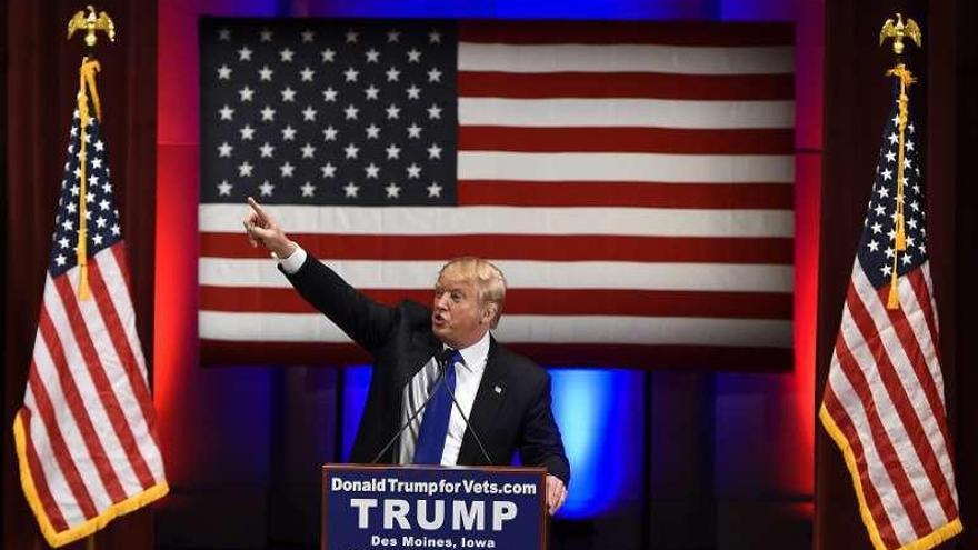 Trump, en un acto celebrado en Iowa. // Efe