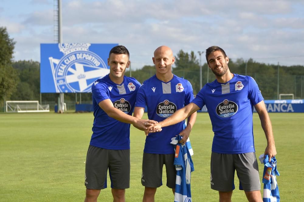 Presentación de Jovanovic, Mollejo y Salva Ruiz