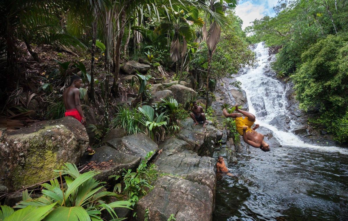 Cascadas en Port Glaud, en la isla de Mahé