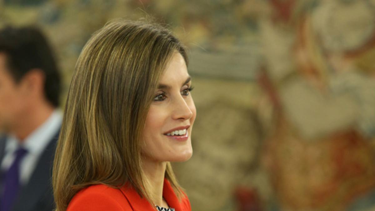 Letizia Ortiz durante una recepción el Palacio Real