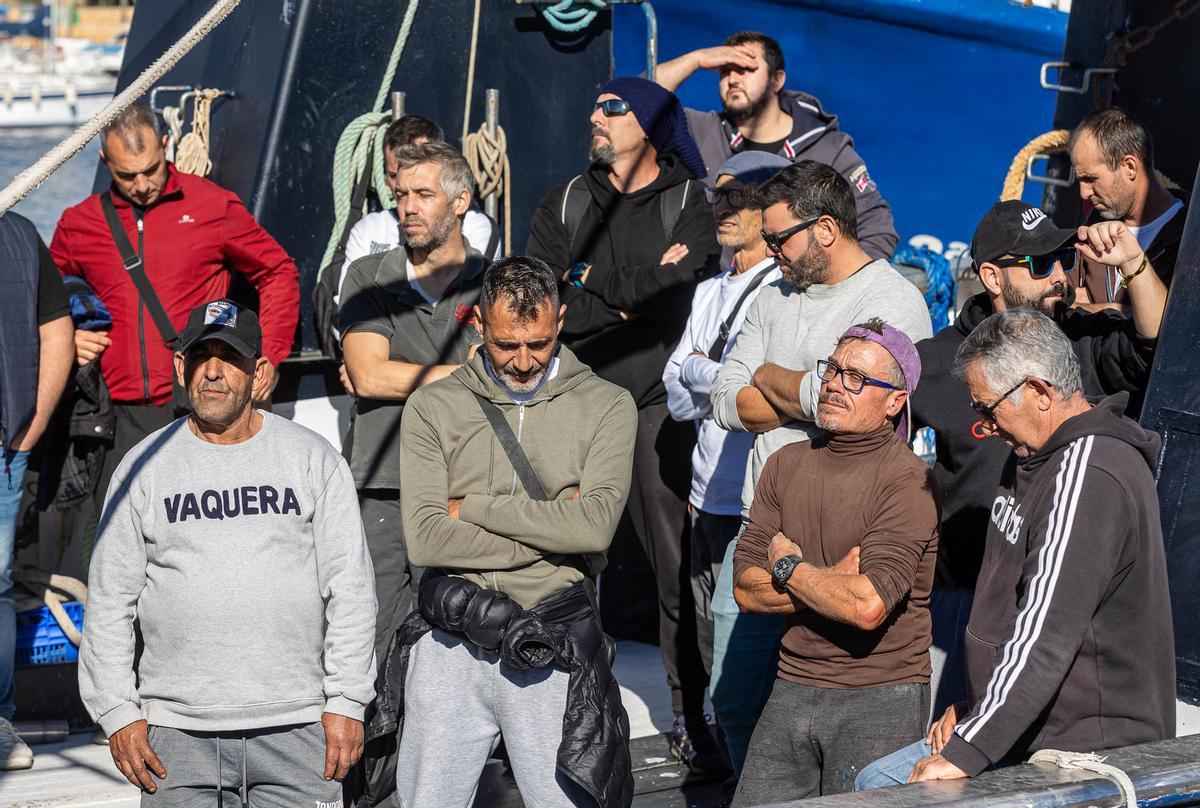 Los pescadores de La Vila Joiosa protestan por los recortes de la UE Los pescadores de La Vila Joiosa protestan por los recortes de la UE