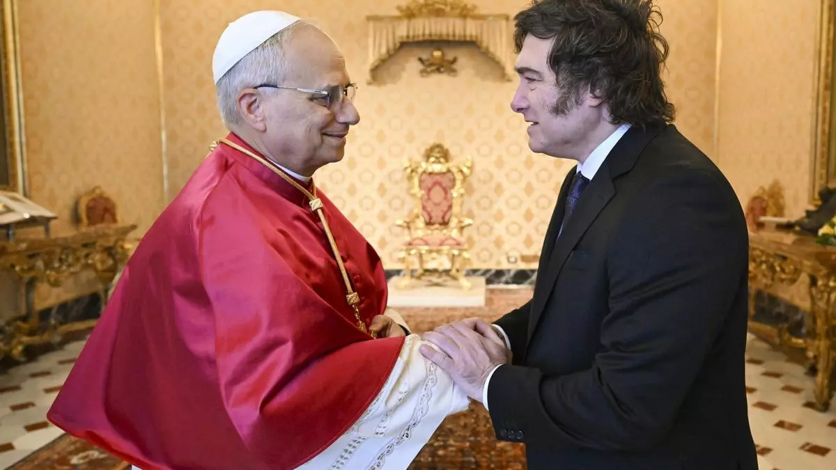 León XIV recibe al presidente argentino, Javier Milei, en audiencia en el Vaticano