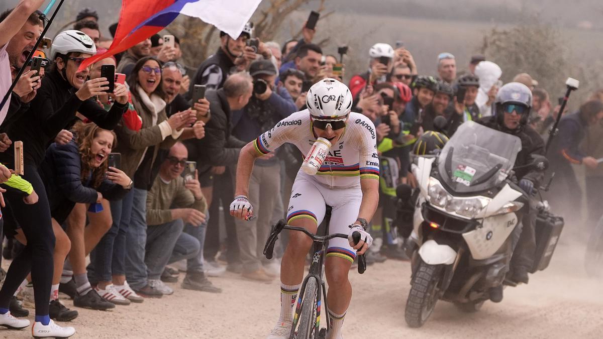 Pogacar, ganador de la Strade Bianche 2026 / Strade Bianche