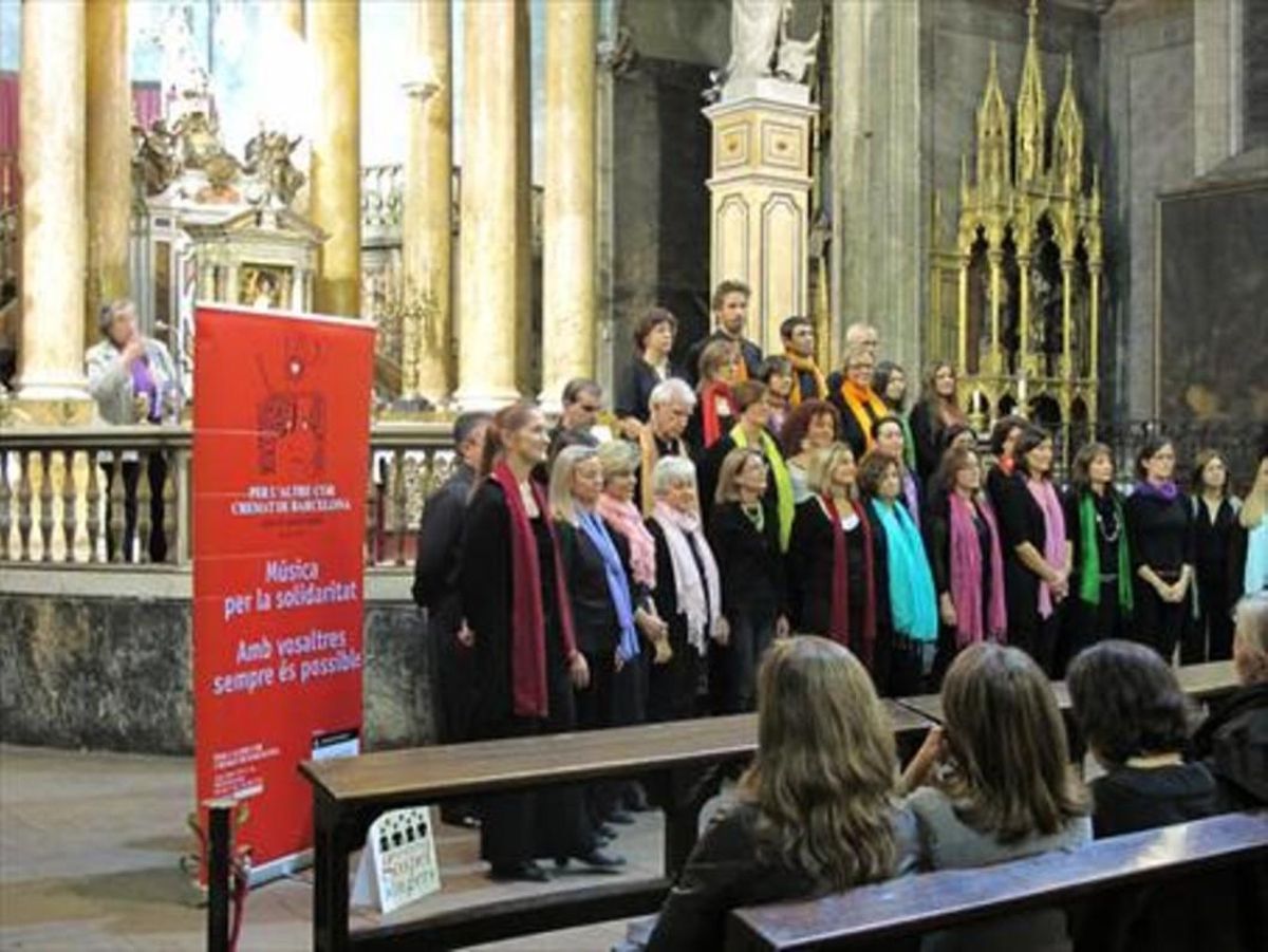 Solidari 8Sedeta Gospel Singers, en un concert de Cor Cremat.