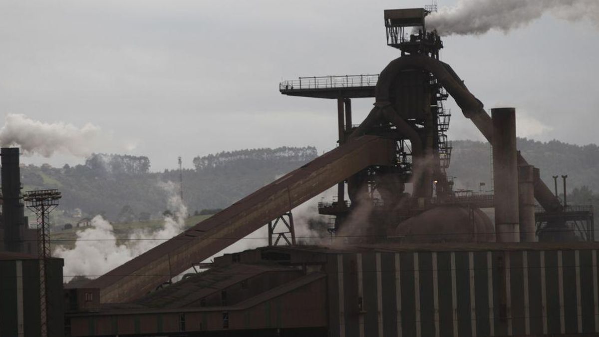 Horno alto de Arcelor en Gijón.