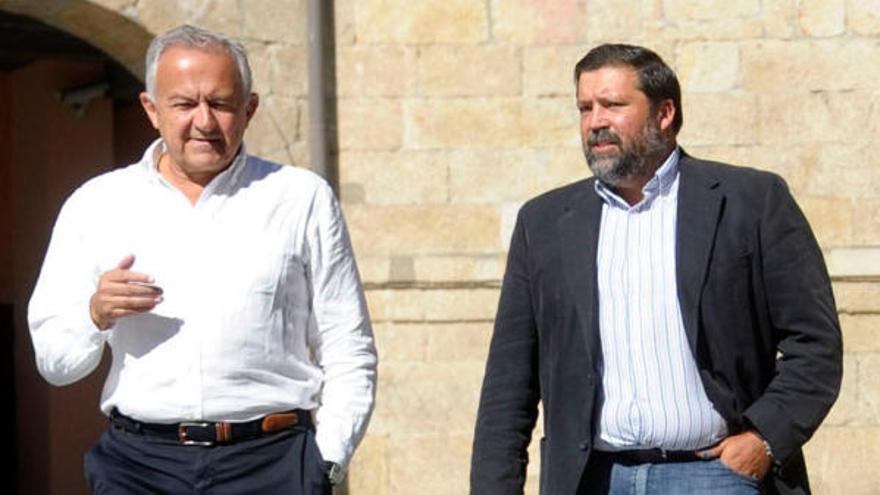 José Luis Méndez Romeu y Francisco Caamaño en acto de precampaña celebrado en A Coruña.