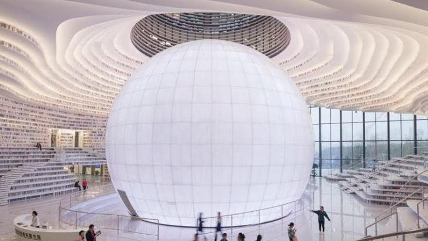 La nueva biblioteca futurista de China, Tianjin Binhai