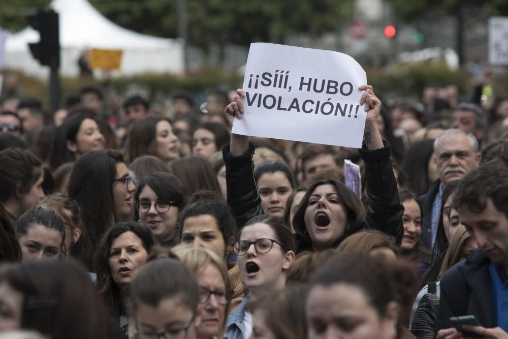 Concentración contra la sentencia a La Manada en Oviedo