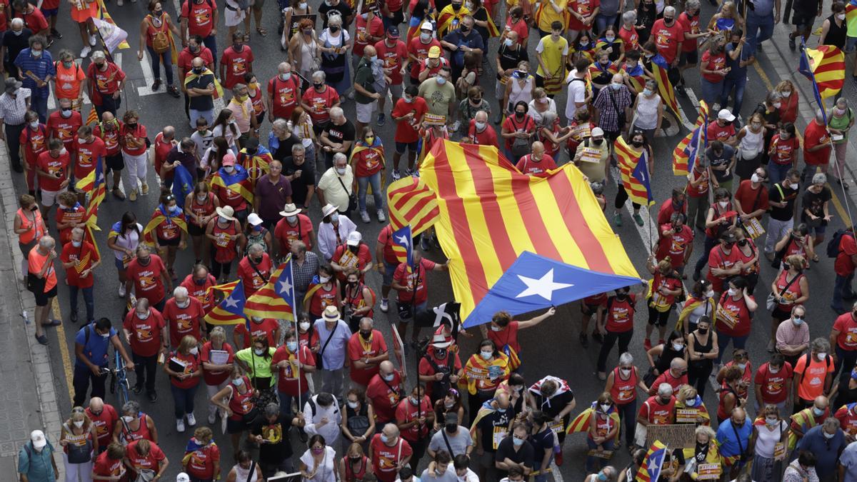 Barcelona 11/09/2021 Manifestación diada 11S 11-S 11 de setembre Foto de Ferran Nadeu