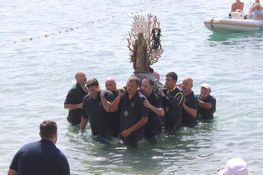 Virgen del Carmen de los submarinistas en La Malagueta