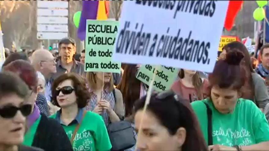 Manifestación en Madrid por una educación pública y de calidad