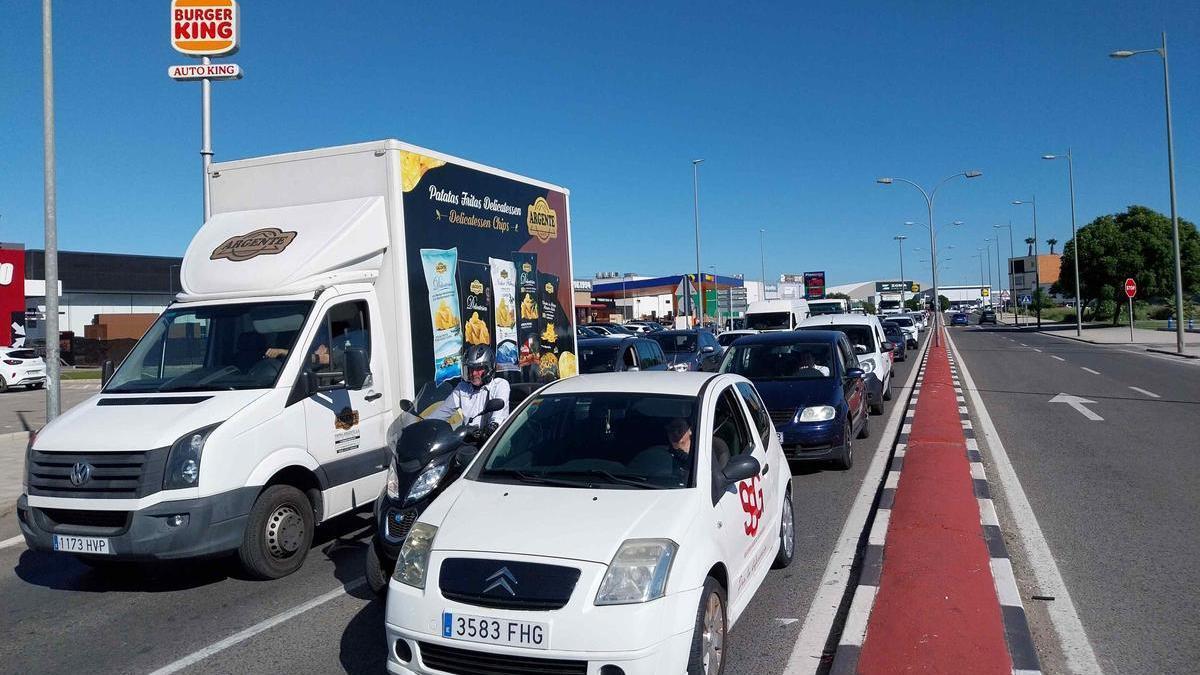 Una retención en el acceso norte en una imagen de la semana pasada.