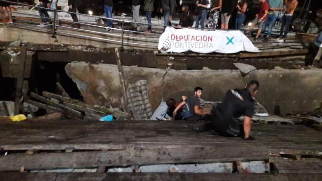 Accidente en O Marisquiño de Vigo: más de 300 heridos al derrumbarse el Paseo das Avenidas del Náutico