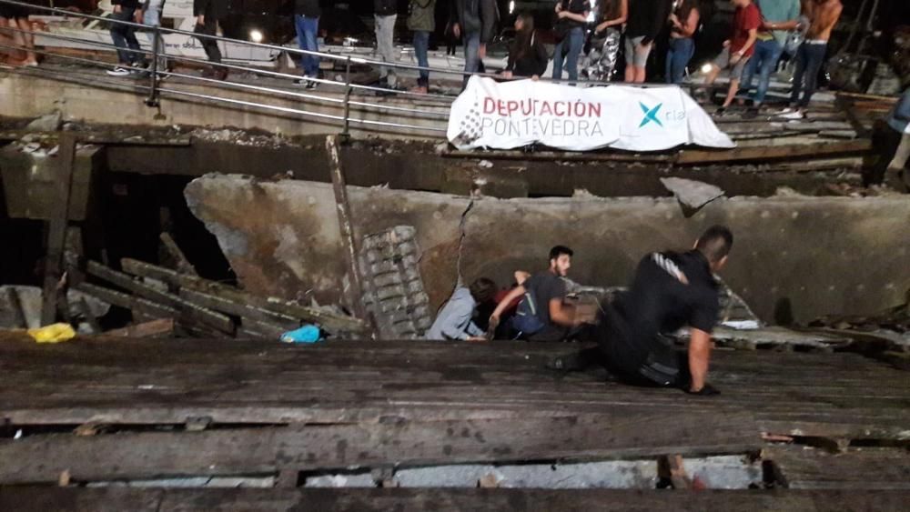 Més de 300 ferits a Vigo en enfonsar-se un moll de fusta en un festival de música