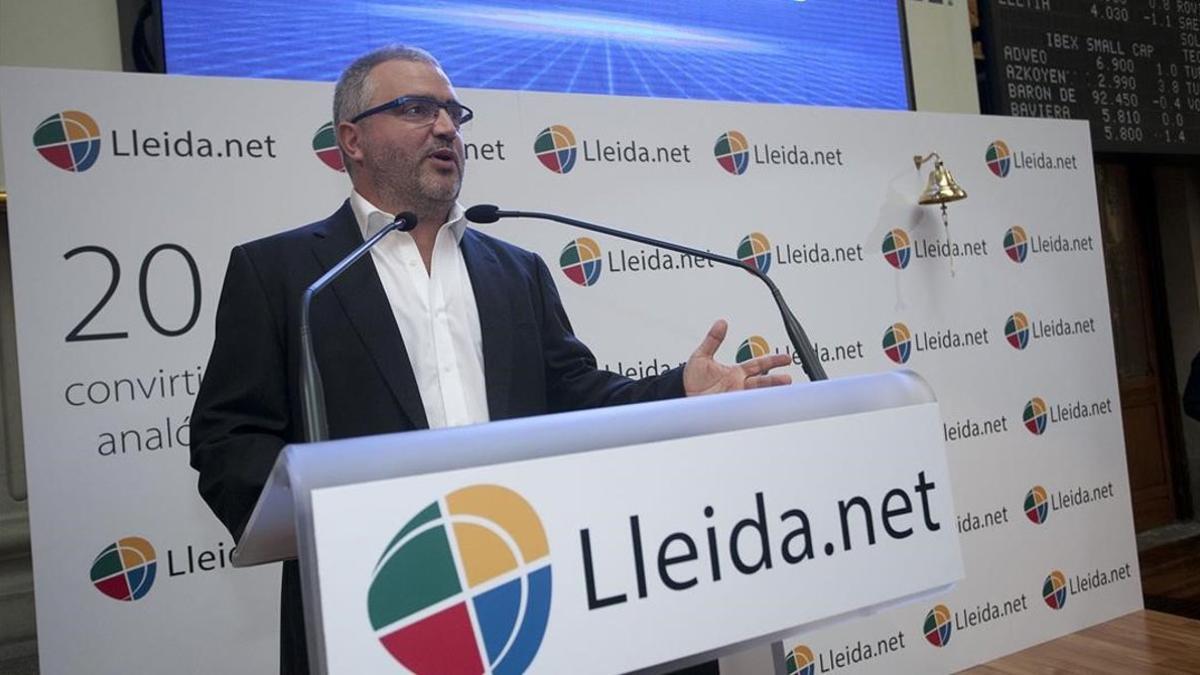 El fundador y CEO de Lleida.net, Siscu Sapena, en un acto empresarial.