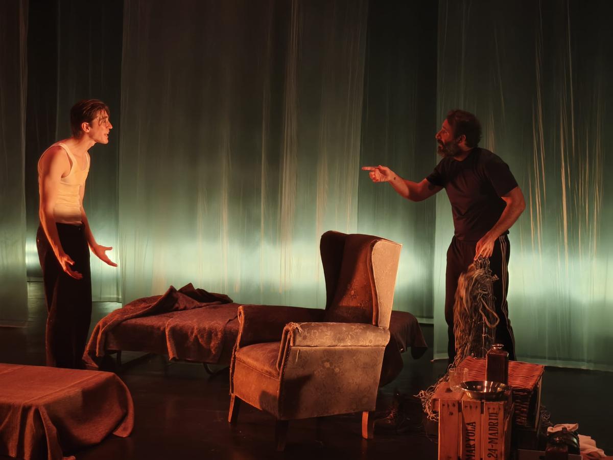 Fernando Rueda y Francisco Rod en un momento de los ensayos de la obra de teatro Tramontana.