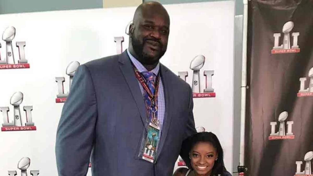 Shaquille O'Neal posó con Simone Biles