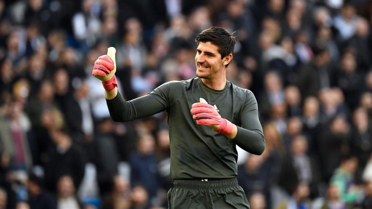 Courtois, cabreado con el segundo tanto