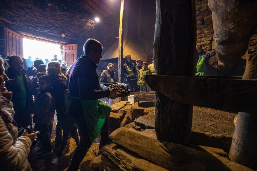 Elaboración de aceite en el molino de Latedo