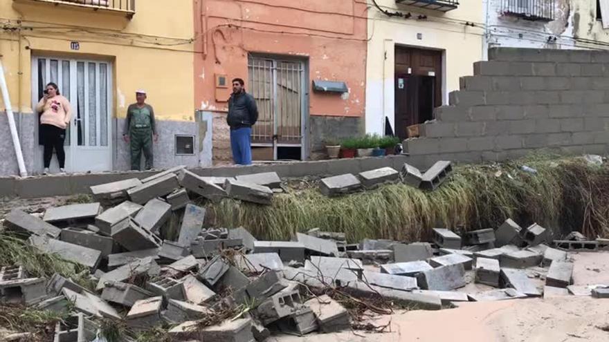 La lluvia causa destrozos en Ortinyenc