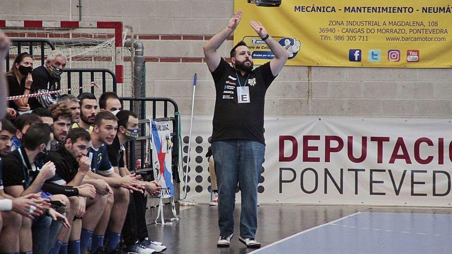 Nacho Moyano, en un momento del partido del sábado ante el Fraikin Granollers.