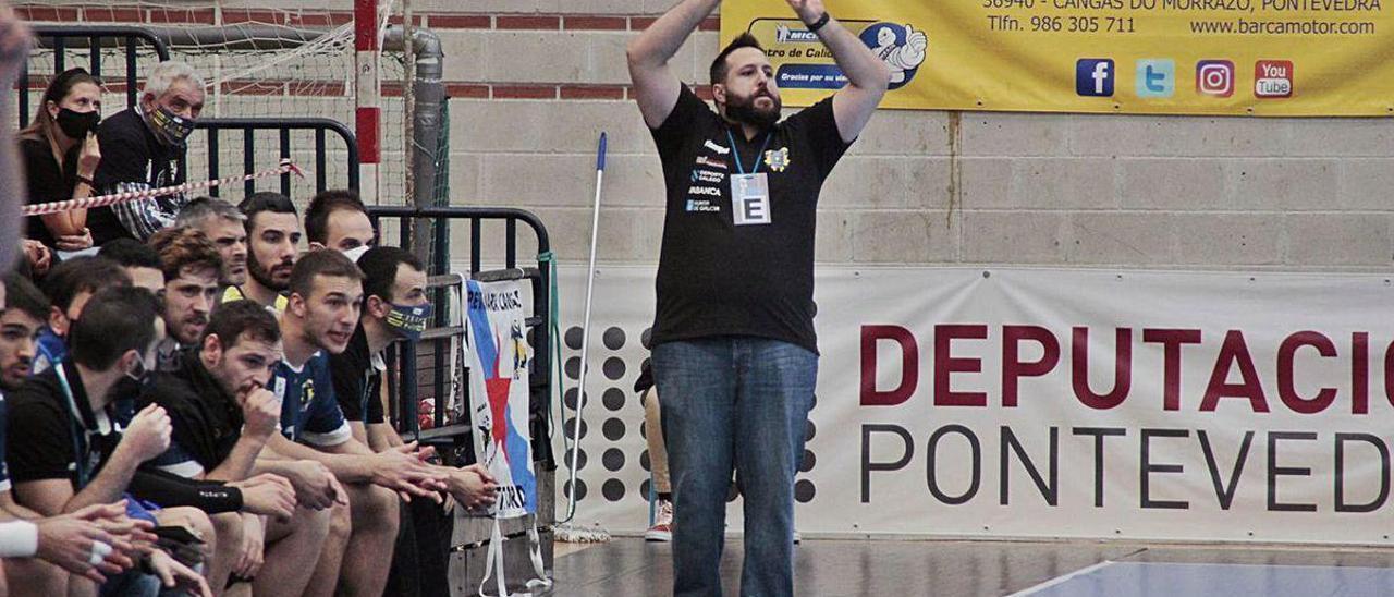 Nacho Moyano, en un momento del partido del sábado ante el Fraikin Granollers.