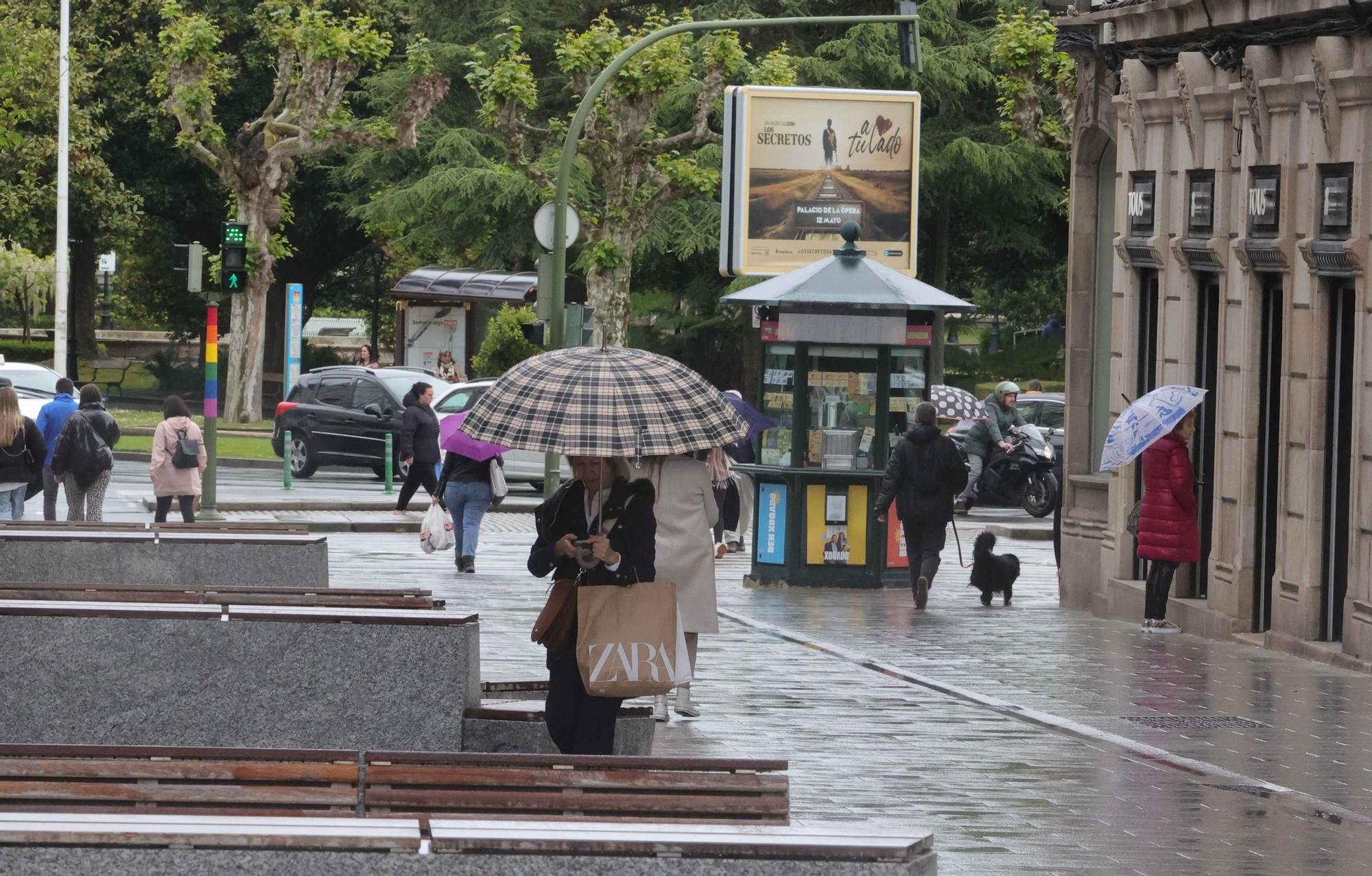 Alerta por lluvia y viento en A Coruña y gran parte de Galicia