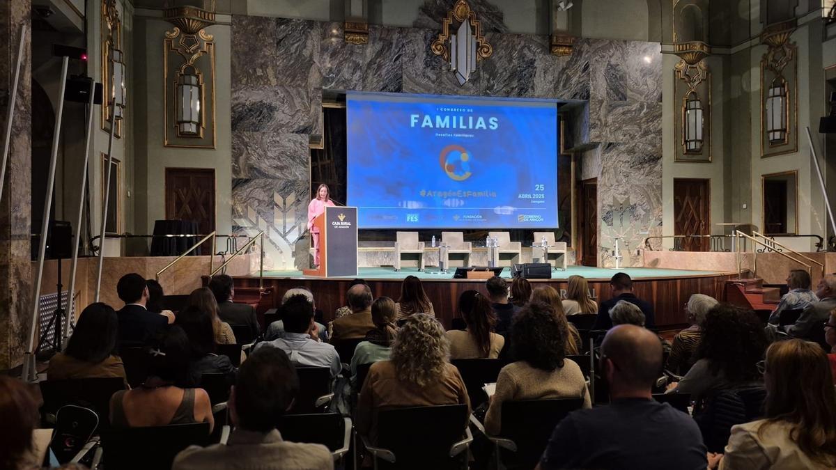 Inauguración del I Congreso de Familias en Aragón, este viernes.