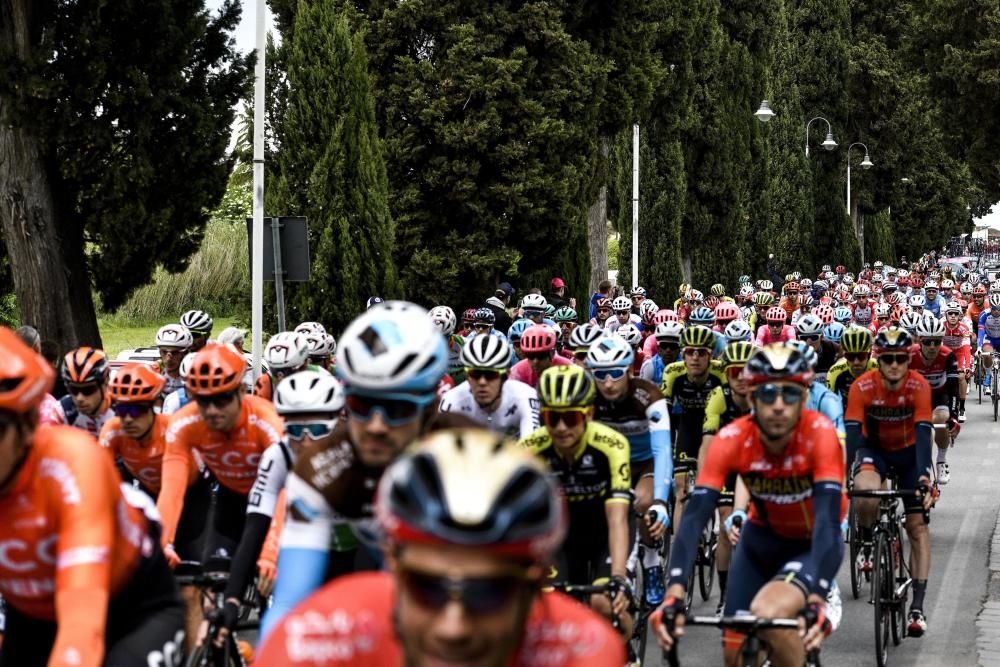 13 May 2019, Italy, Vinci: Cyclists compete at ...